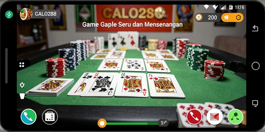 Tampilan gameplay Gaple yang seru di CALO288.