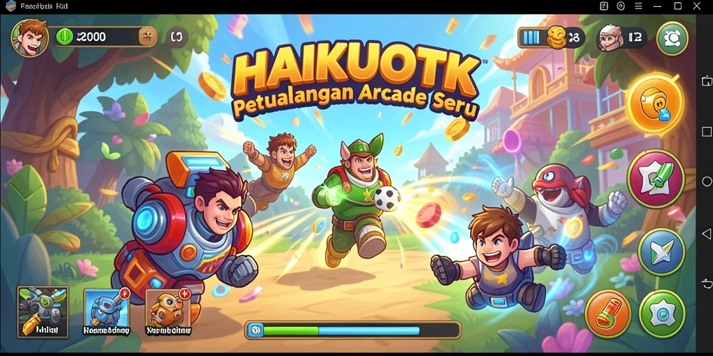 Tampilan gameplay HAIKUOTK dengan grafis menarik dan tantangan seru.