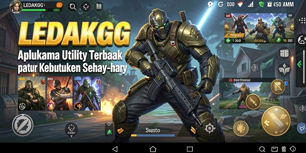Tangkapan layar utama LEDAKGG yang menunjukkan fitur aplikasi Utility.