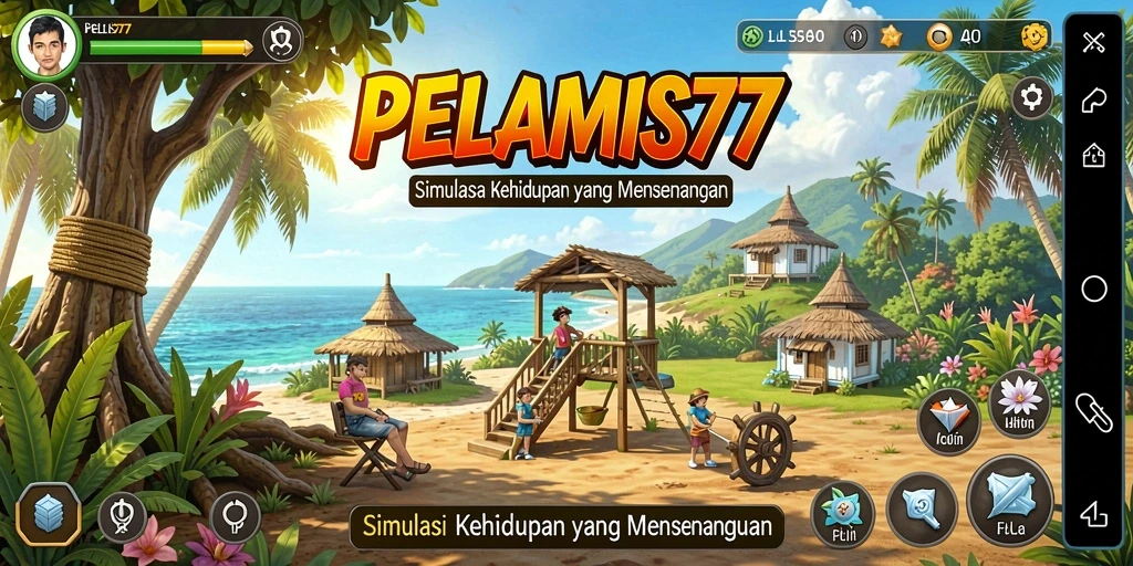 Tampilan menarik dari gameplay PELAMIS77 yang penuh warna.