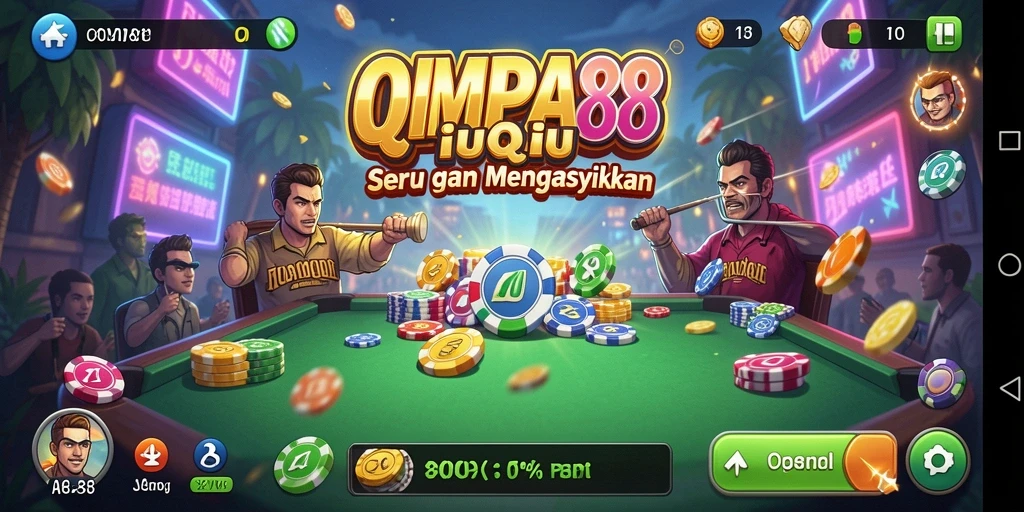 Gameplay seru POMPA88 dalam permainan QiuQiu yang kompetitif.