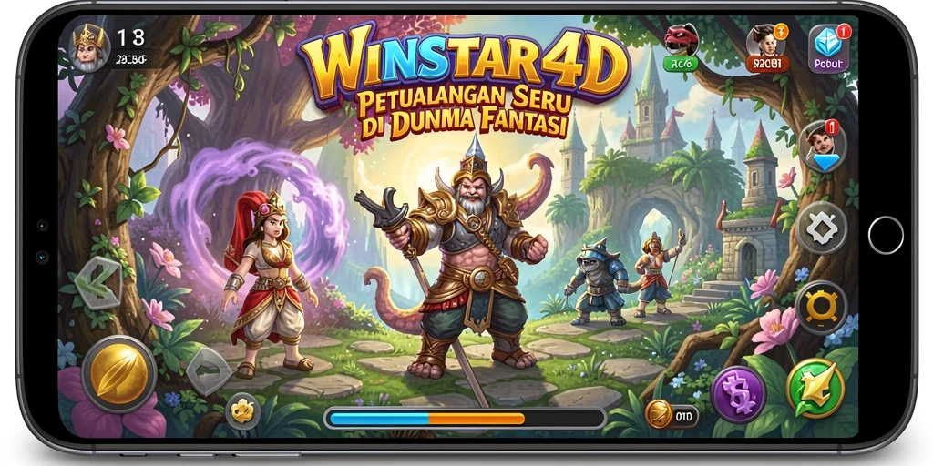 Gameplay WINSTAR4D yang menakjubkan menampilkan petualangan seru.